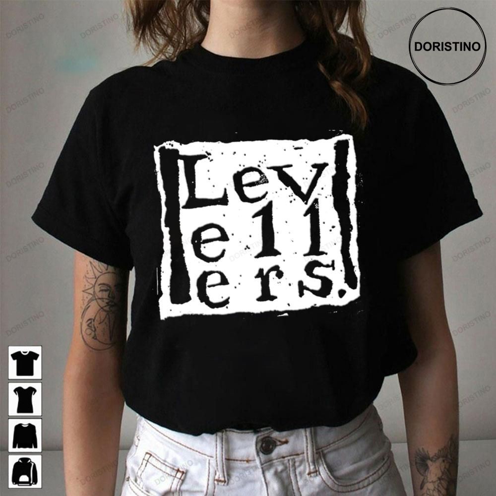 White Logo Levellers English Folk Rock Trending Style